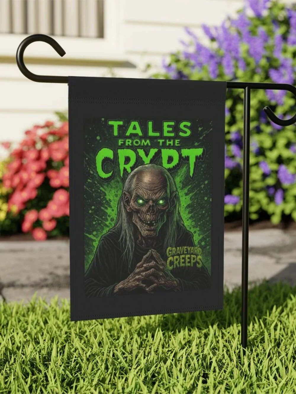 Tales from the Crypt Graveyard Creeps Garden Flag